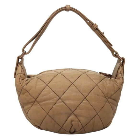 CHANEL Wild Stitch Shoulder Bag Leather Brown Gold CC - Picture 1 of 14